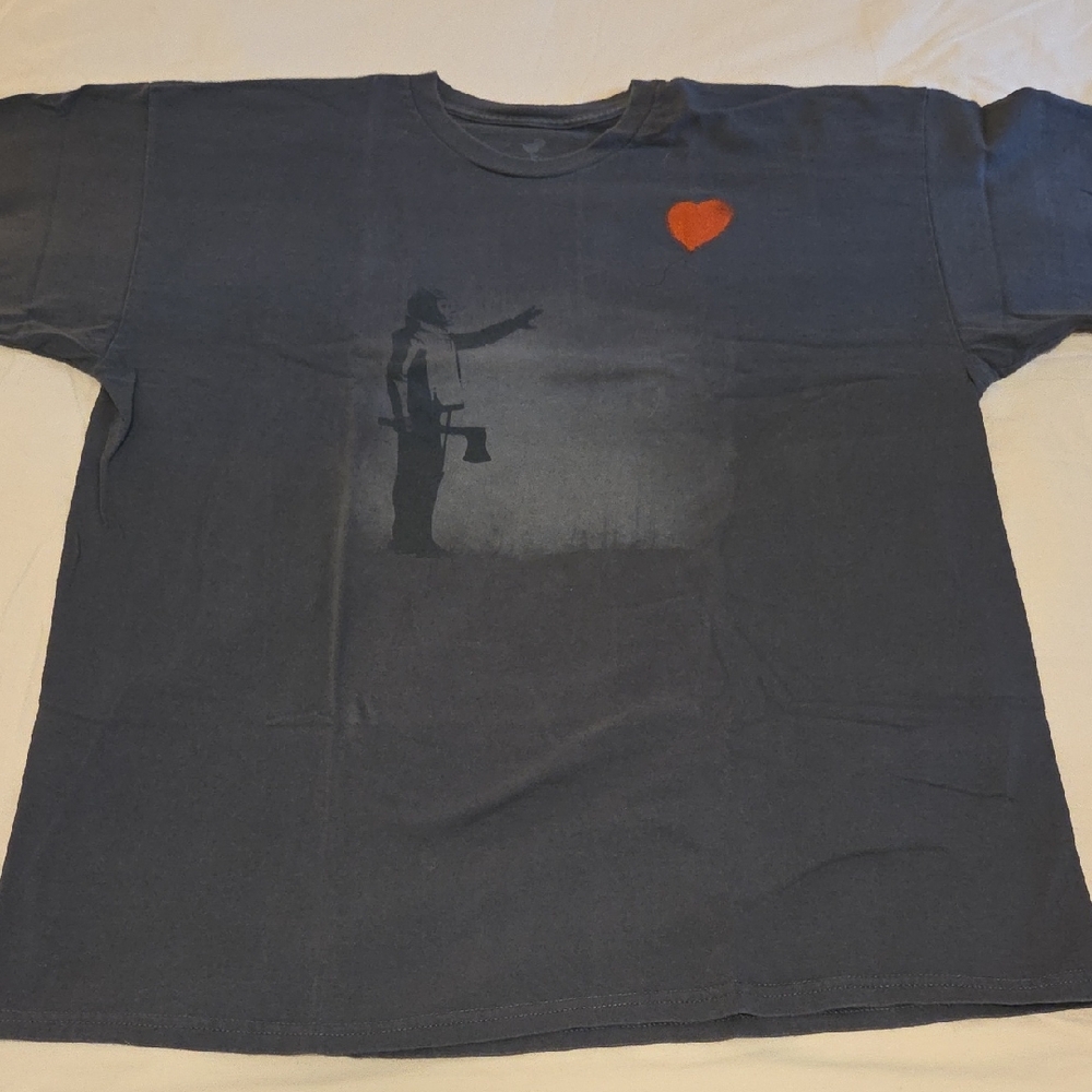 Banksy Style Graphic T-shirt
